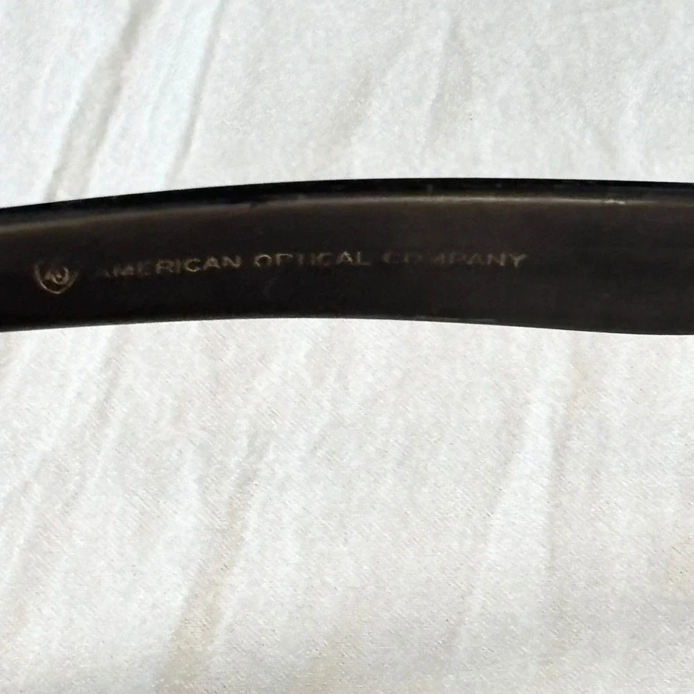 Vintage 60s American Optical  Black Wayfarer Sunglasses 5 3/4   * read desc